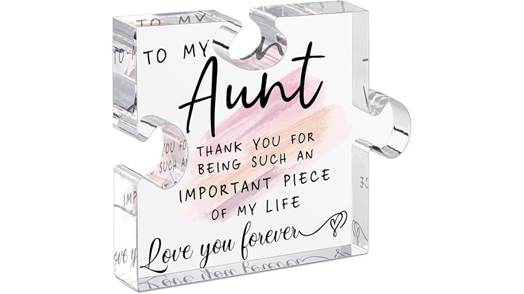 acrylic puzzle shaped plaque