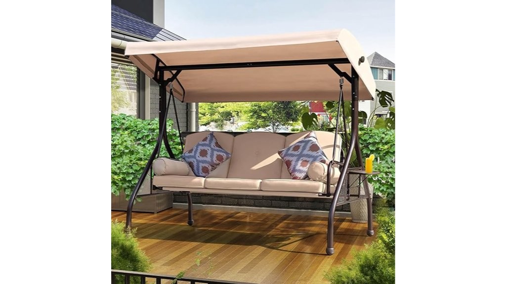 adjustable canopy porch swing