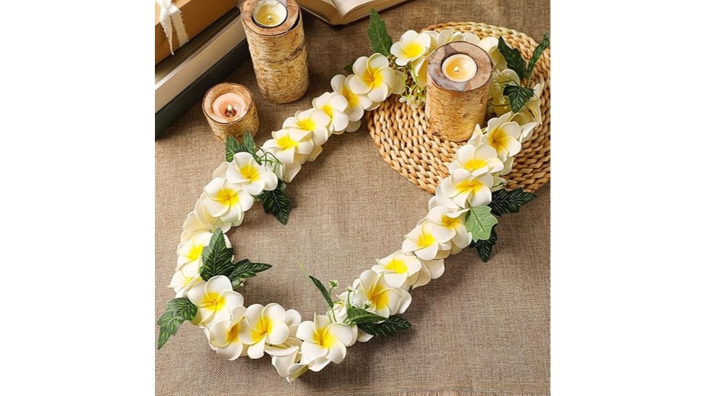 artificial plumeria flower necklace