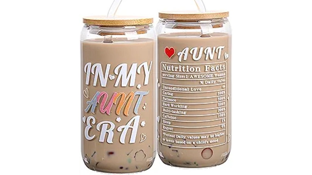 aunt gift glass jar