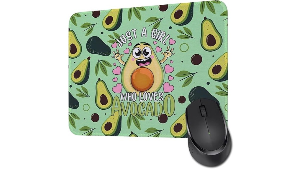 avocado themed gaming mouse pad