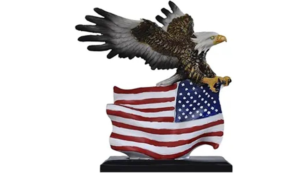 bald eagle american flag