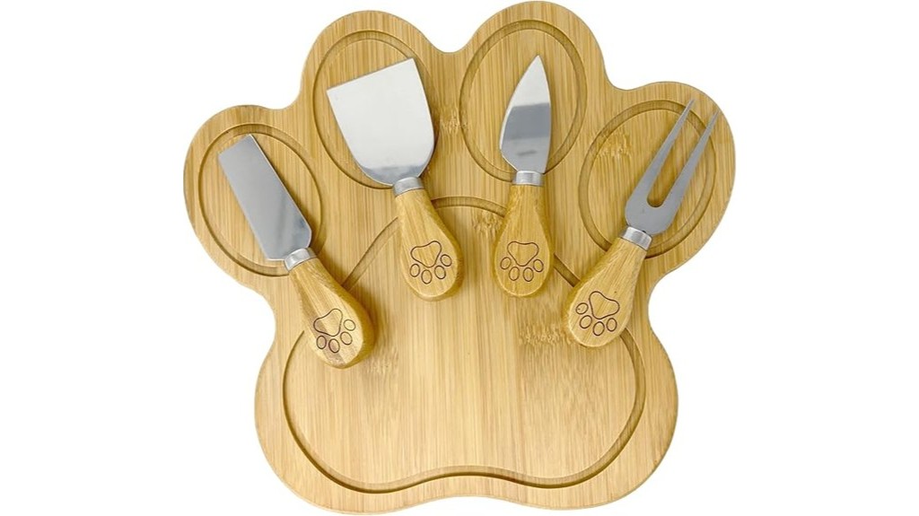 bamboo charcuterie board set