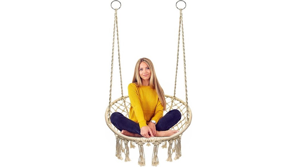boho cotton ceiling swing
