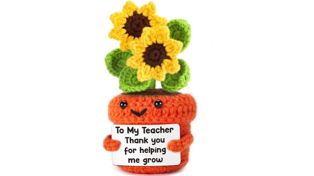 crochet sunflower plant gift