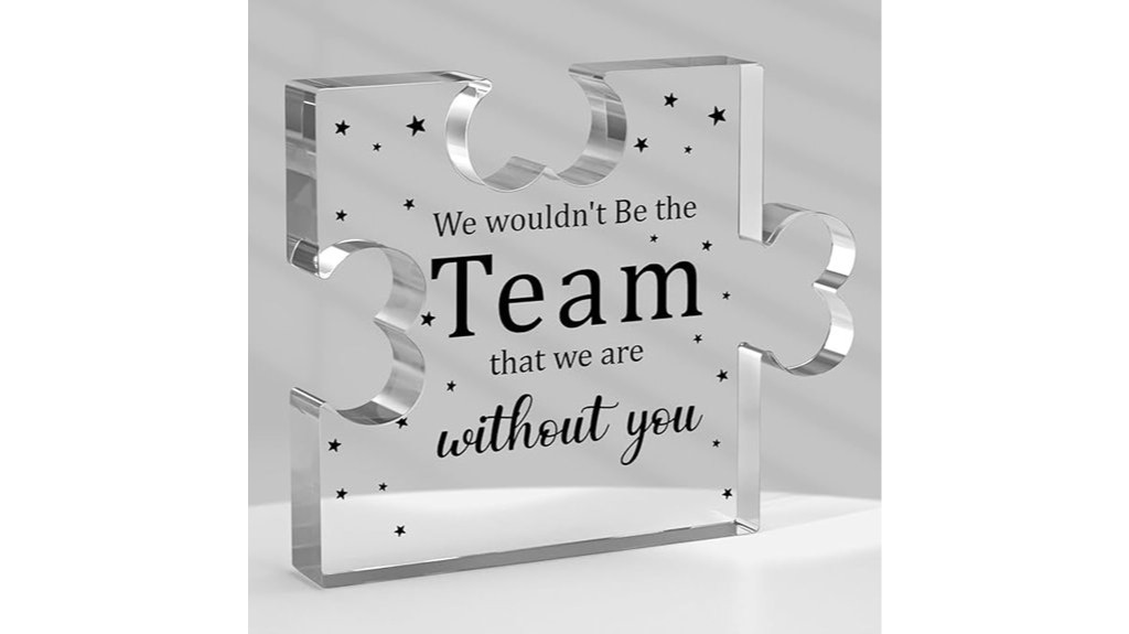 custom acrylic appreciation plaque