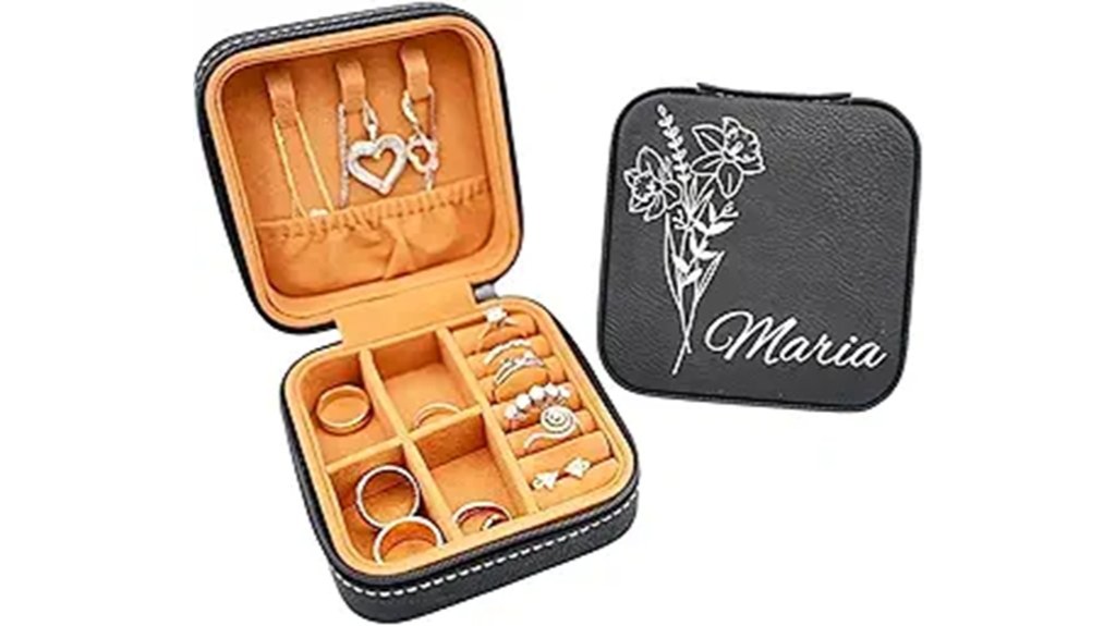 customized floral jewelry box