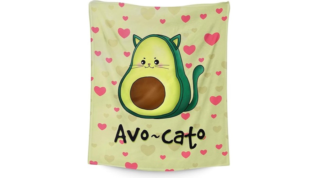 cute avocado throw blanket