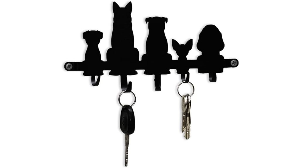 dog themed wall key holder