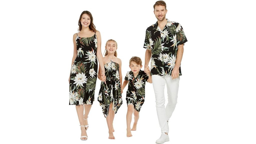 hawaiian luau family clothing
