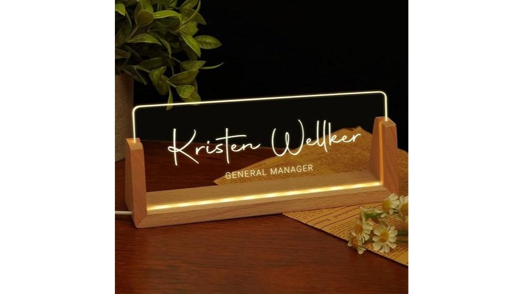illuminated personalized name plate