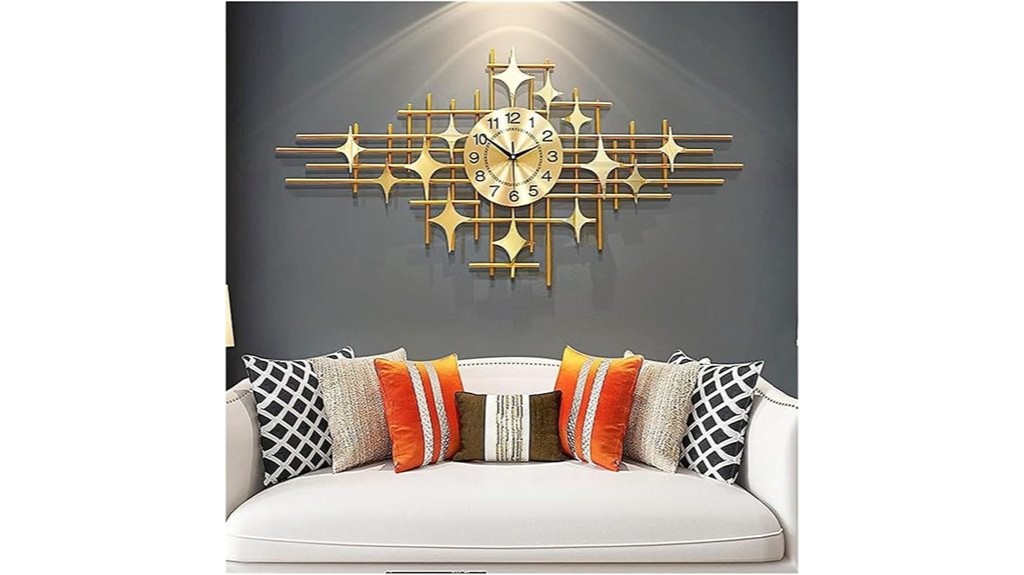 luxury ginkgo leaf clock