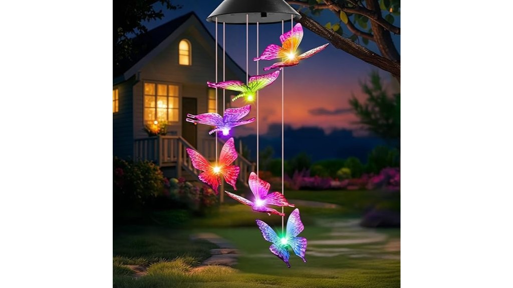 outdoor solar wind chimes