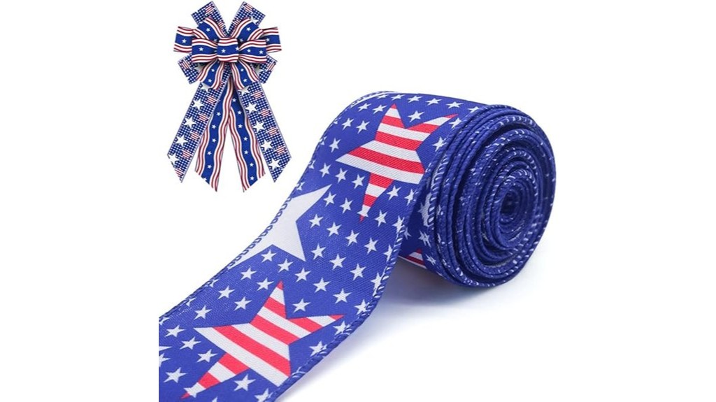 patriotic burlap gift ribbon