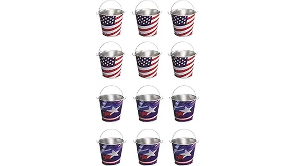 patriotic metal buckets pack