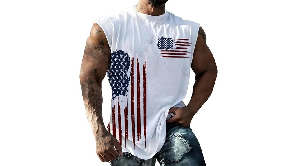 patriotic sleeveless tank top