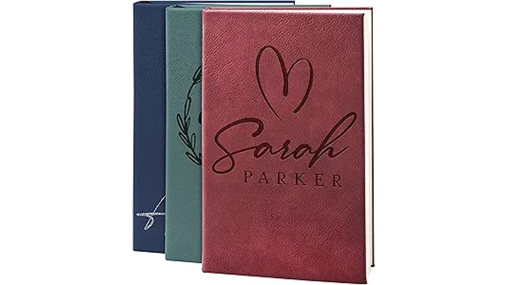 personalized leather journal notebook