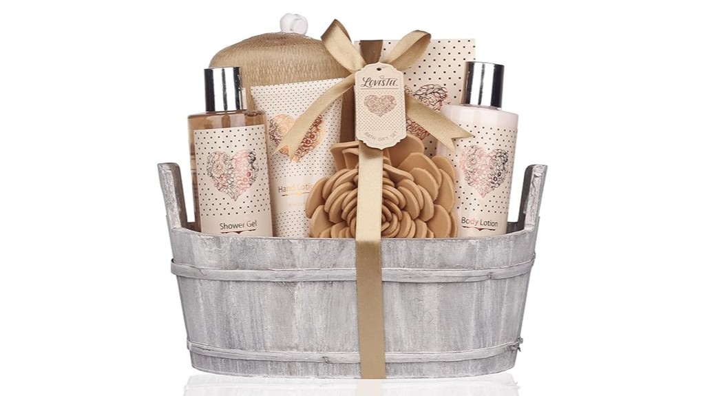 vanilla scented spa basket