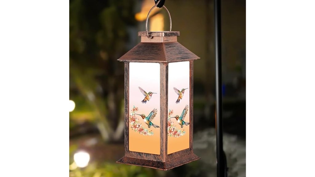 waterproof hummingbird garden lantern
