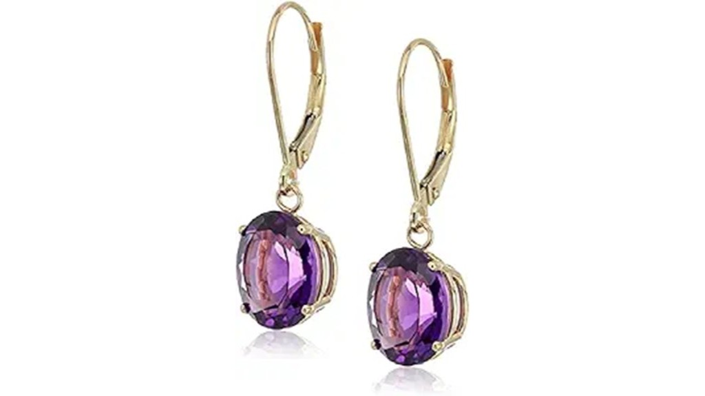 white gold gemstone earrings