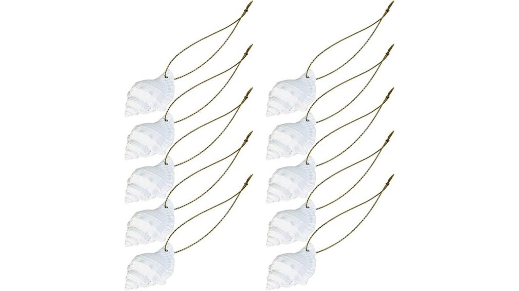 white resin conch ornaments